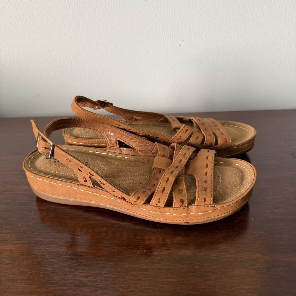 Easy street sandals size 8w Khelani Brown Boho New Comfort